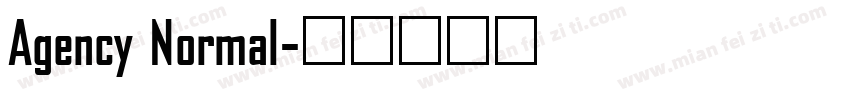 Agency Normal字体转换